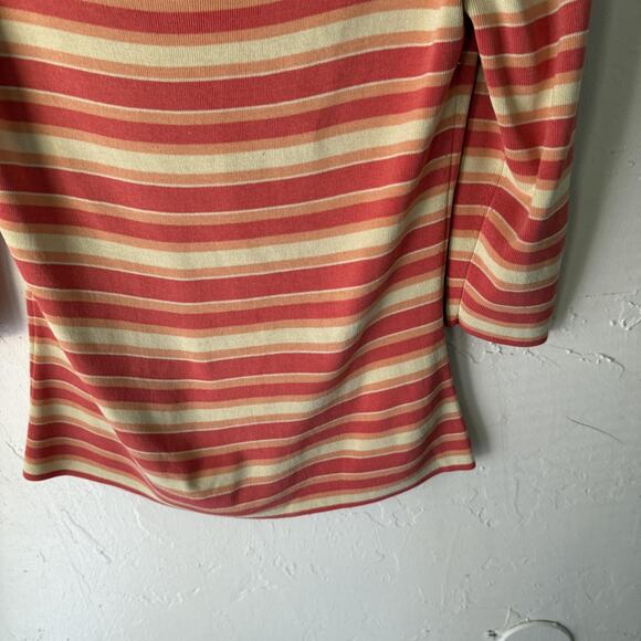 Christopher Fischer Y2k Sweater Women Medium Striped Silk Stretch Pullover Retro - Picture 3 of 7